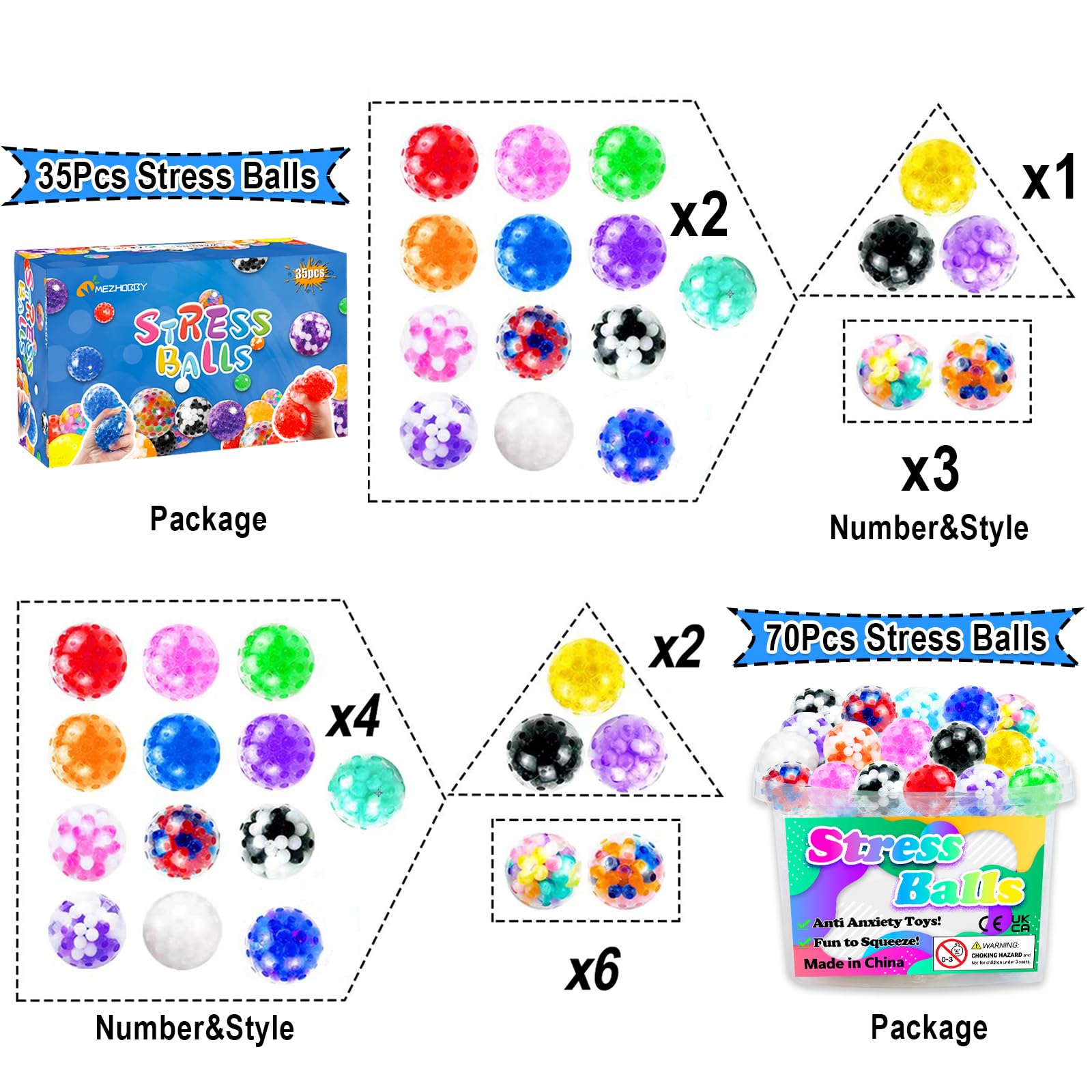 Amazon.co.jp: ストレスボール 35個 : Toys & Games